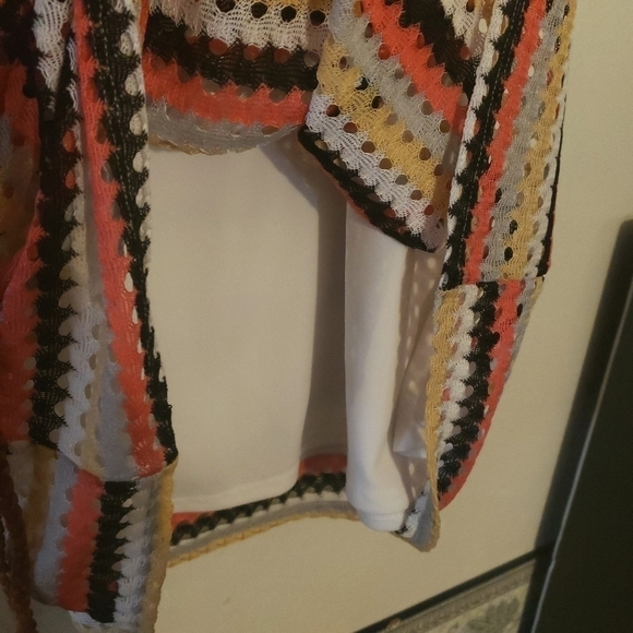 💕5 For $20 Allison Brittney Striped Short Sleeve Dress With Belt Size L - Picture 6 of 11